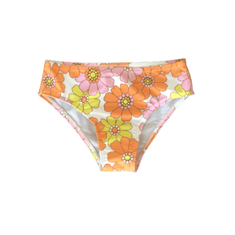 Half Moon Swimwear in Pink Flower Power - Indigo Kids