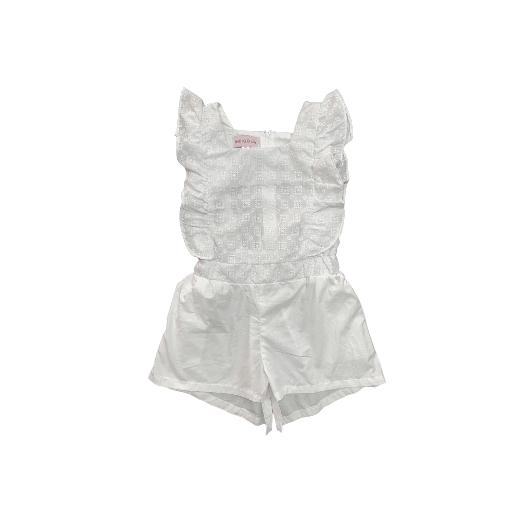 Anneke Jumpsuit in White - Indigo Kids