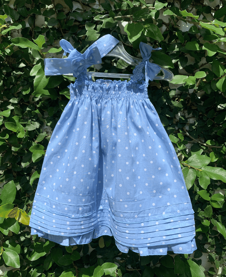 Brie Set in Polkadot Cornflower Blue - Indigo Kids