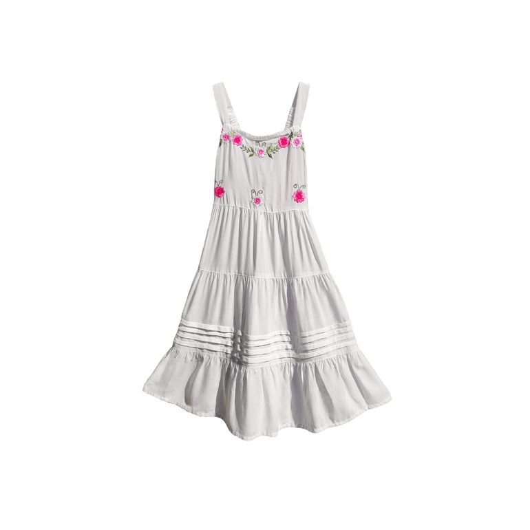 Emily Dress in White - Indigo Kids