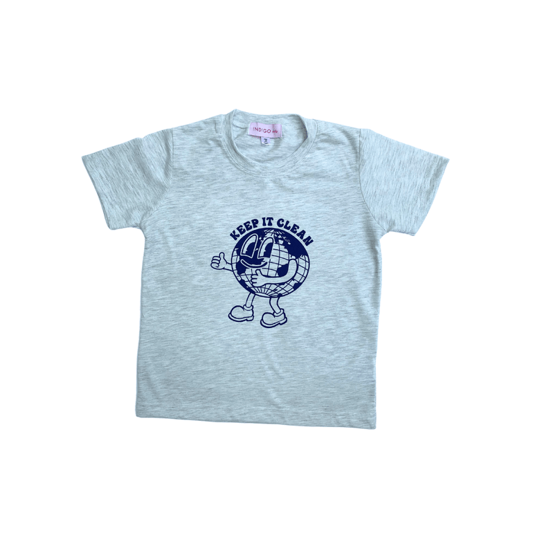 Keep It Clean T-Shirt in Misty - Indigo Kids