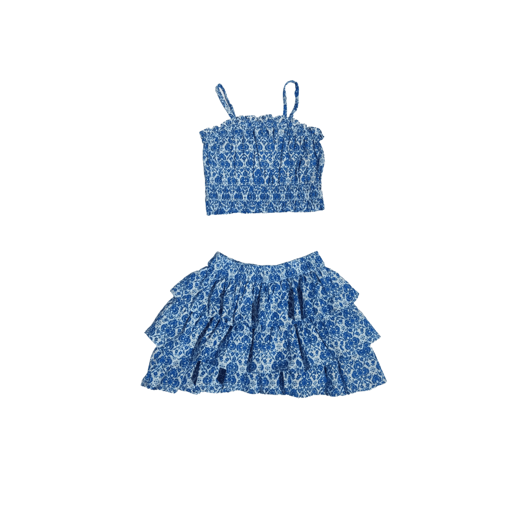 Sparkly Set in Blue Kinza - Indigo Kids