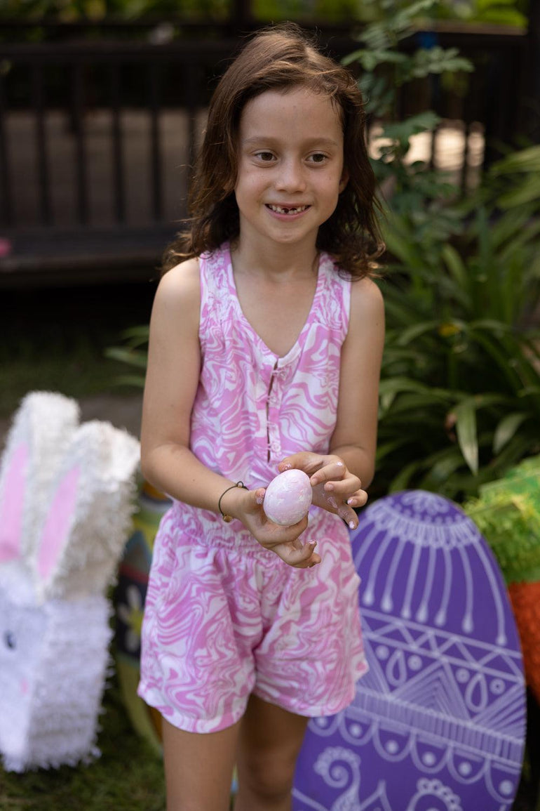 Tetra Romper in Pink Swirl - Indigo Kids