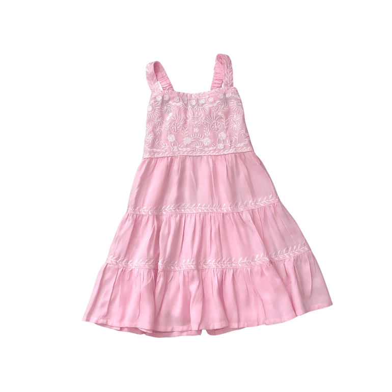 Agnes Dress in Pink - Indigo Kids