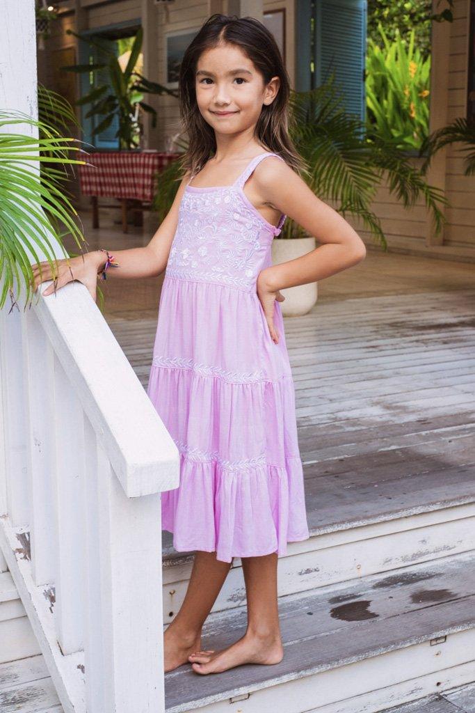 Agnes Dress in Pink - Indigo Kids