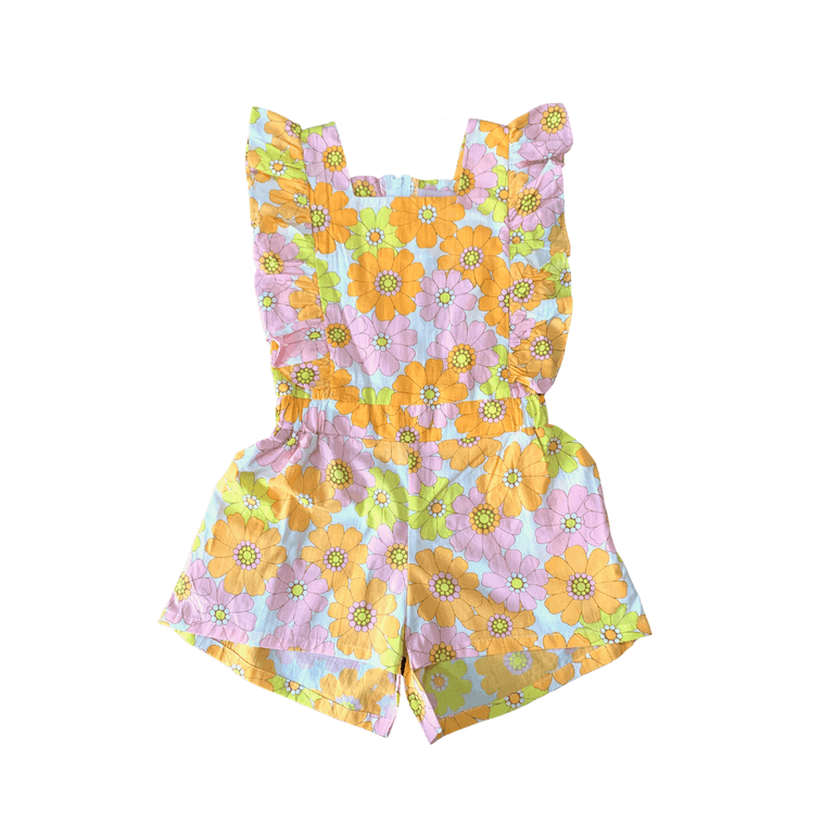 Anneke Jumpsuit in Pink Flower Power - Indigo Kids