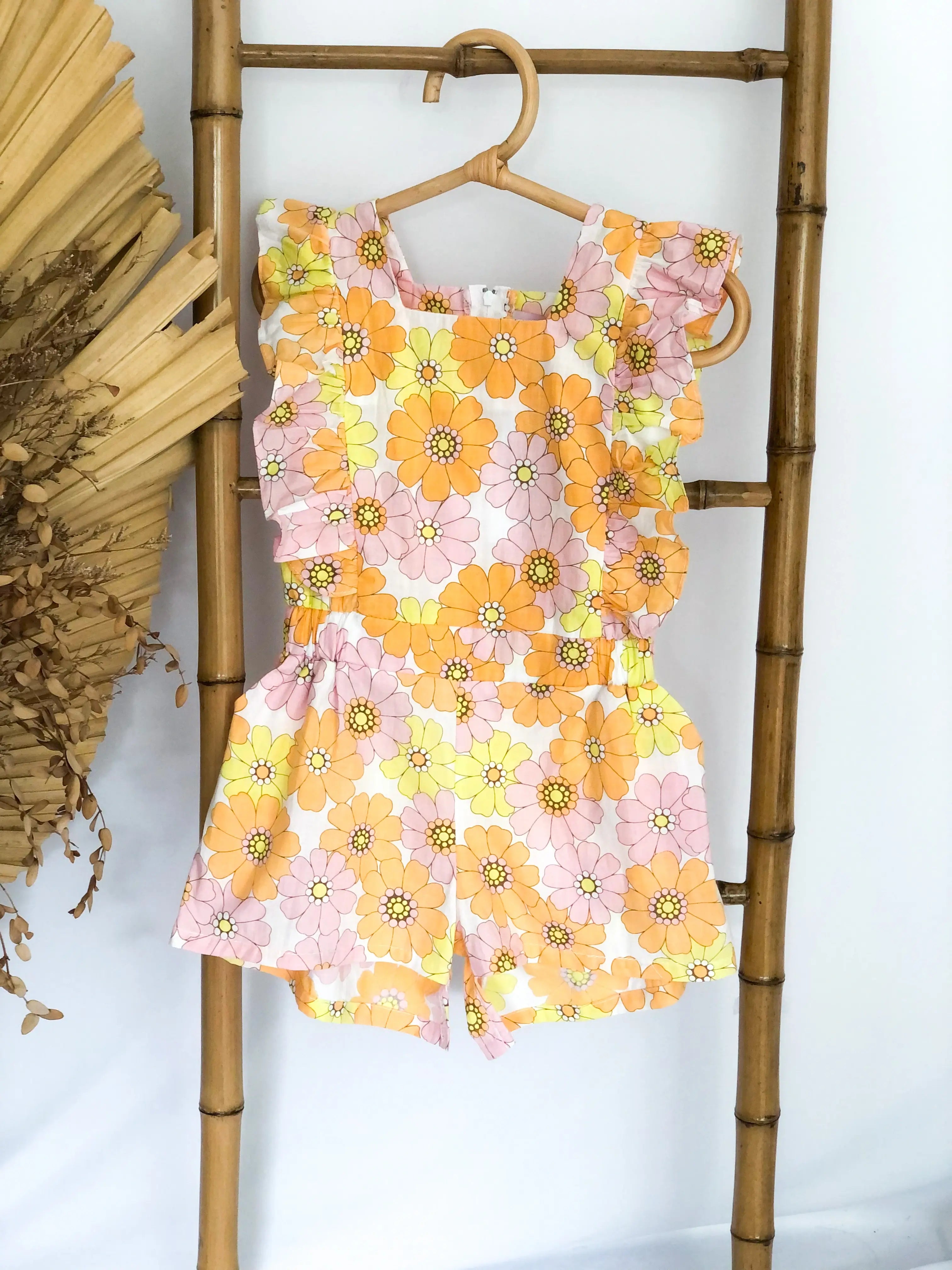 Anneke Jumpsuit in Pink Flower Power - Indigo Kids