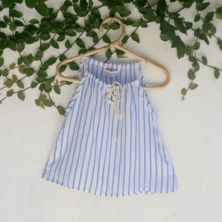 Aroba Top in Blue Stripes - Indigo Kids