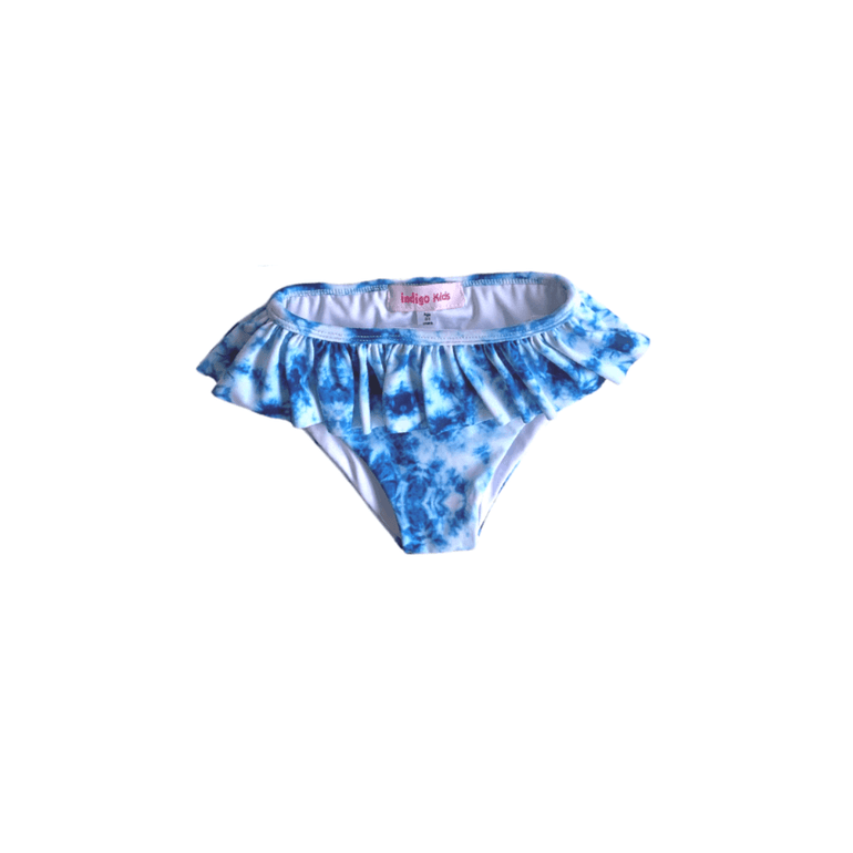 Bikini Ruffel Bottom in Navy Tie Dye - Indigo Kids