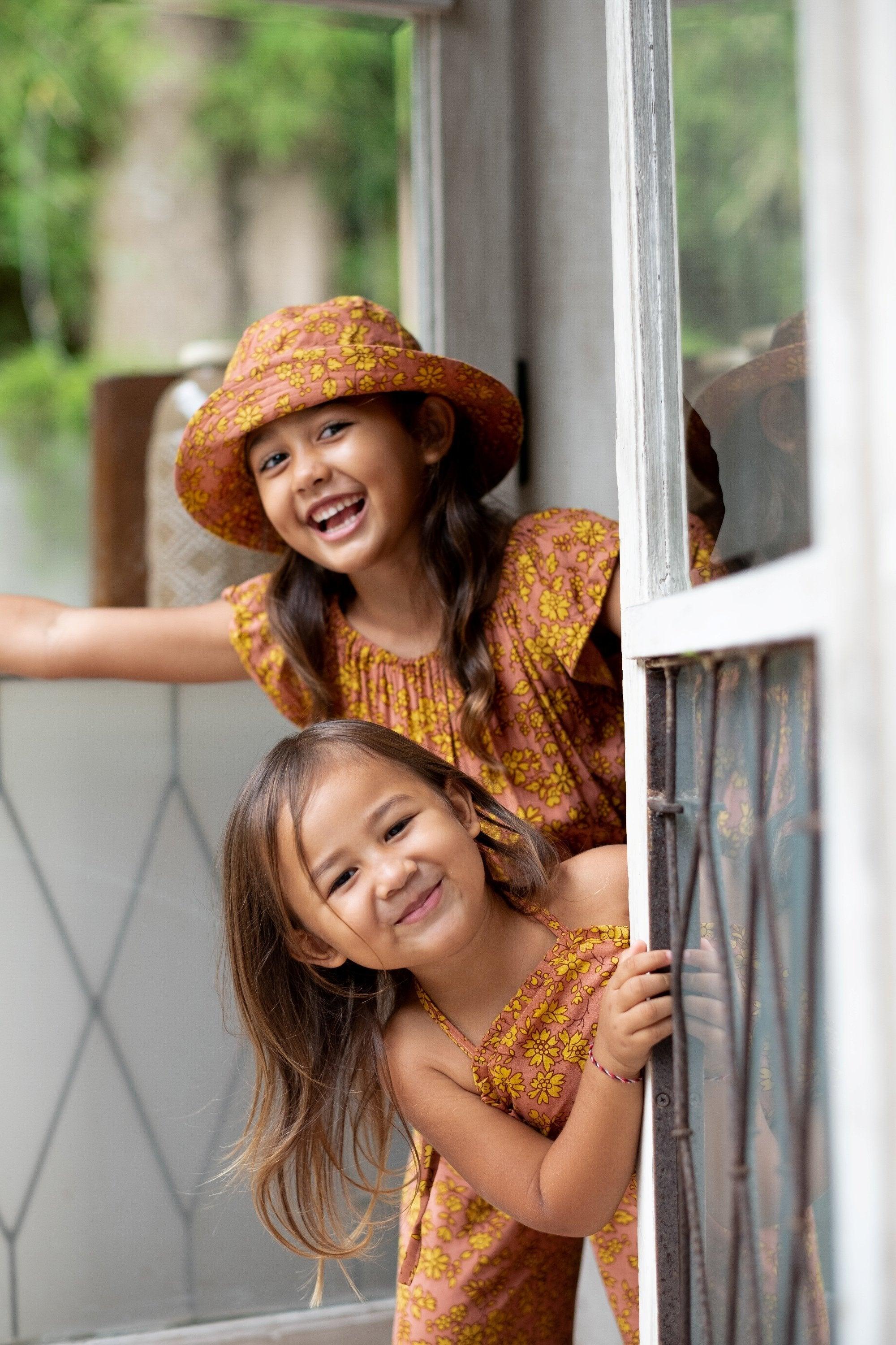 Bobbie Hat in Brown Fleur - Indigo Kids