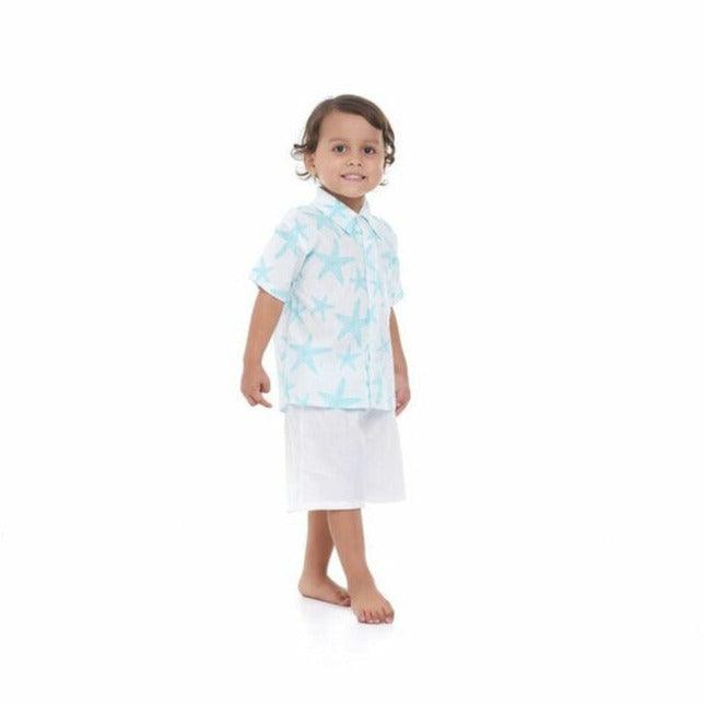 Brandon Set in Aqua Starfish - Indigo Kids