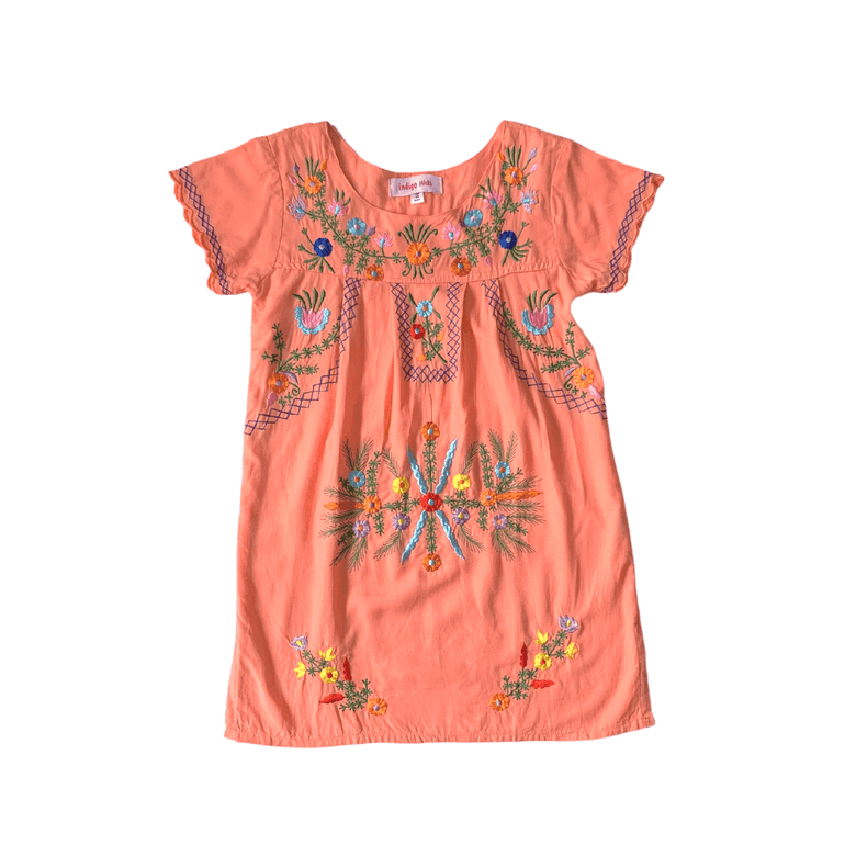 Chintya Dress in Peach - Indigo Kids