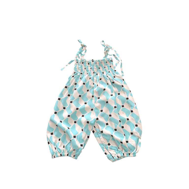 Elya Romper in Aqua Scoop - Indigo Kids