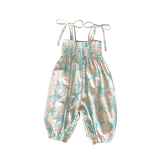 Elya Romper in Aqua Starfish - Indigo Kids