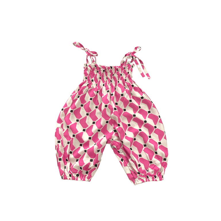 Elya Romper in Pink Scoop - Indigo Kids