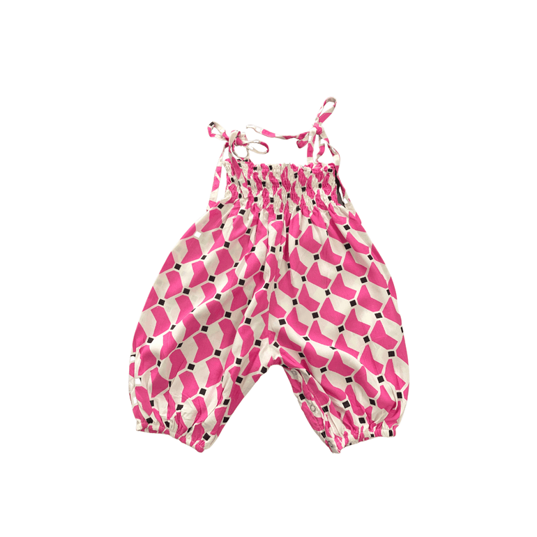 Elya Romper in Pink Scoop - Indigo Kids