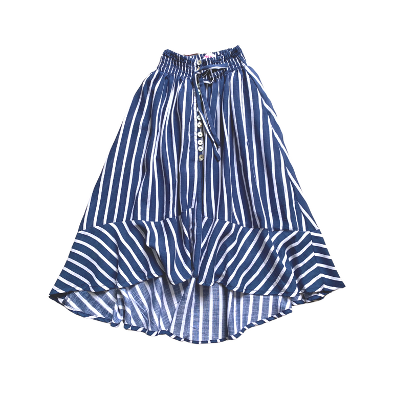 Felicia Skirt in Navy Stripes - Indigo Kids