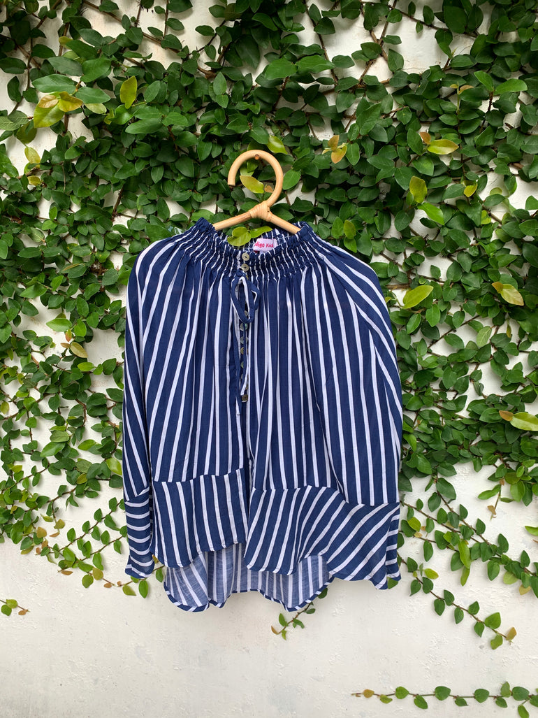 Felicia Skirt in Navy Stripes - Indigo Kids