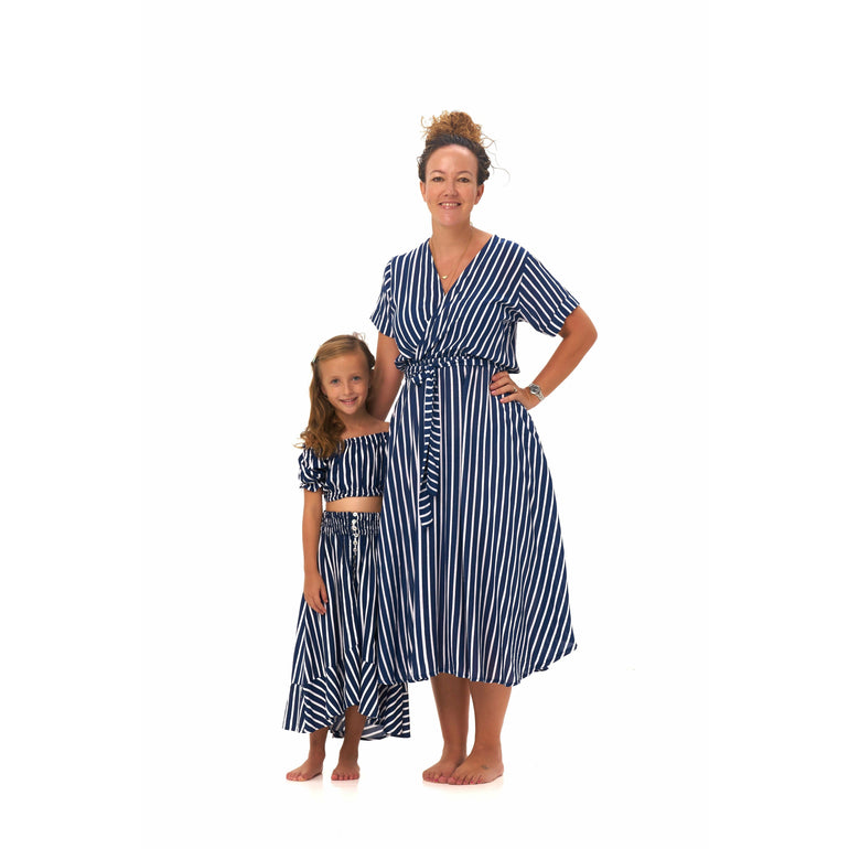 Felicia Skirt in Navy Stripes - Indigo Kids