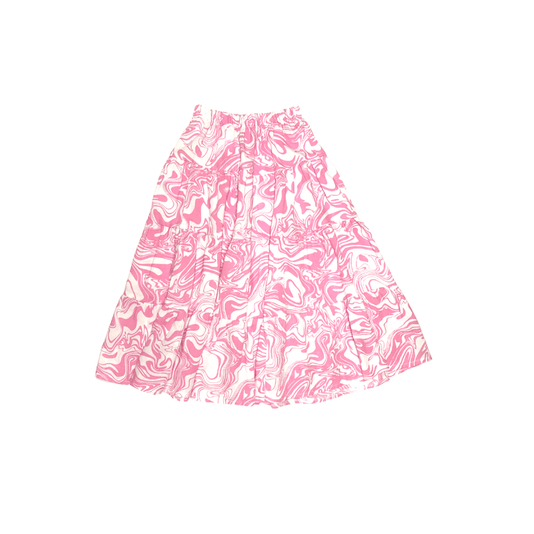 Festival Skirt in Pink Swirl - Indigo Kids