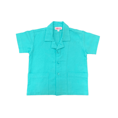 Geery Shirt in Aqua Linen - Indigo Kids