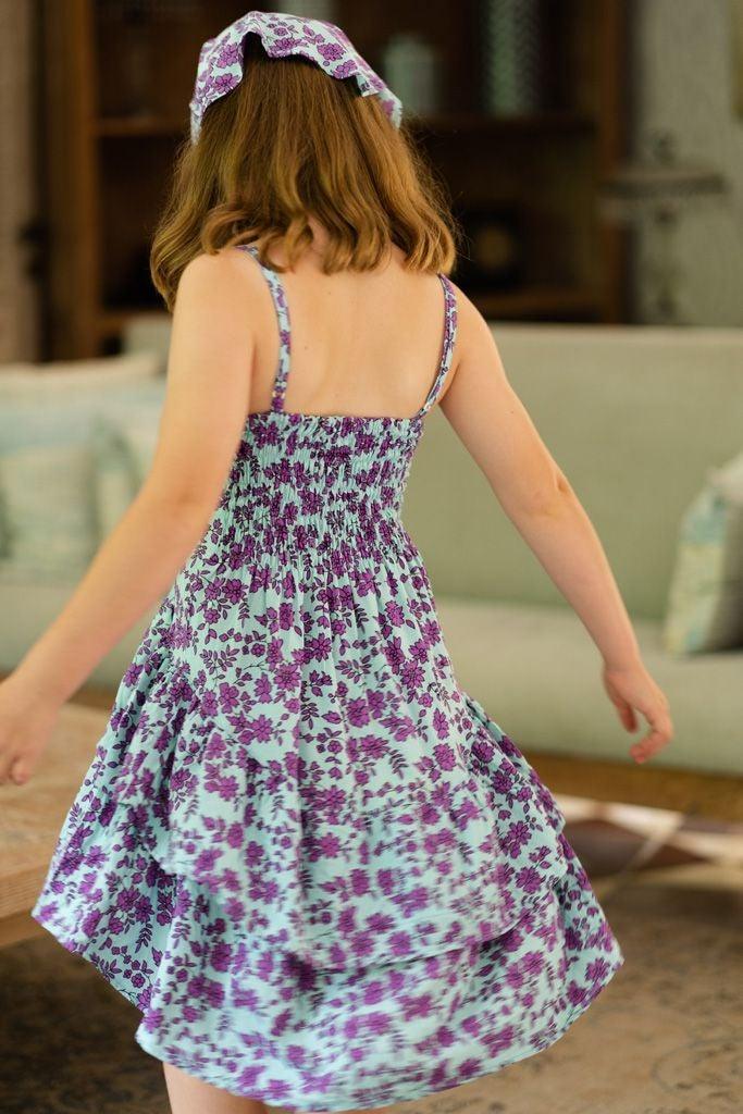 Heloise Midi Dress in Blue Fleur - Indigo Kids