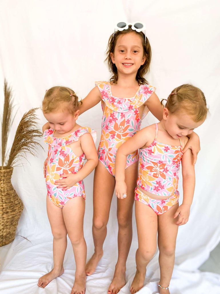 High Tide Swimwear in Tropical Floral - Indigo Kids