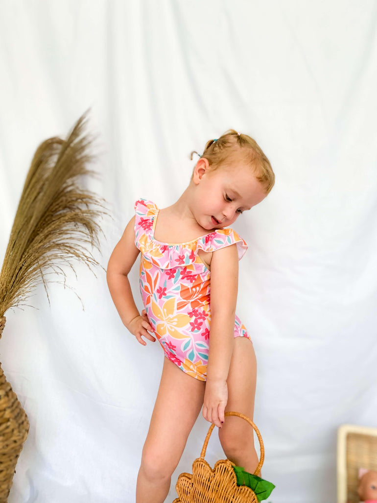 High Tide Swimwear in Tropical Floral - Indigo Kids