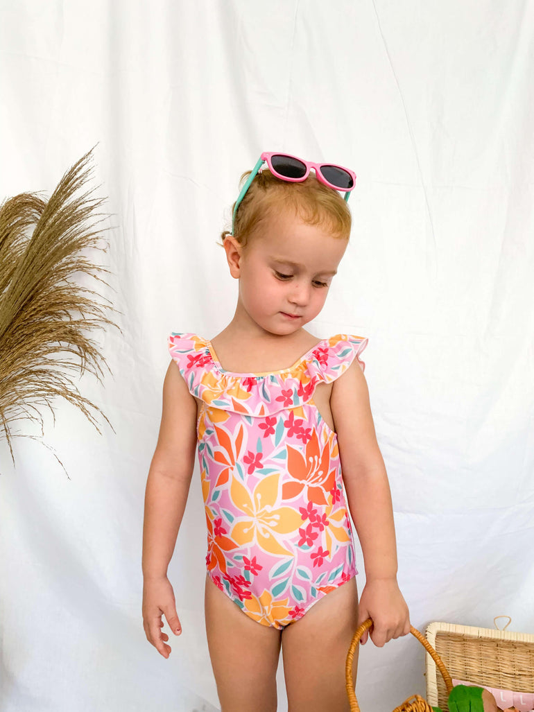 High Tide Swimwear in Tropical Floral - Indigo Kids