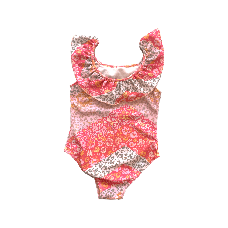 High Tide Swimwear in Zigzag Floral - Indigo Kids