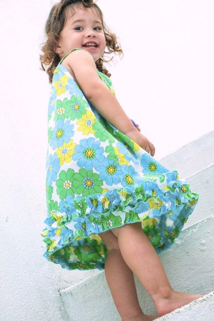 Joni Sets in Blue Flower Power - Indigo Kids