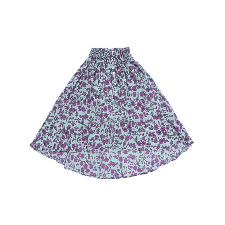 Leonie Skirt in Blue Fleur - Indigo Kids