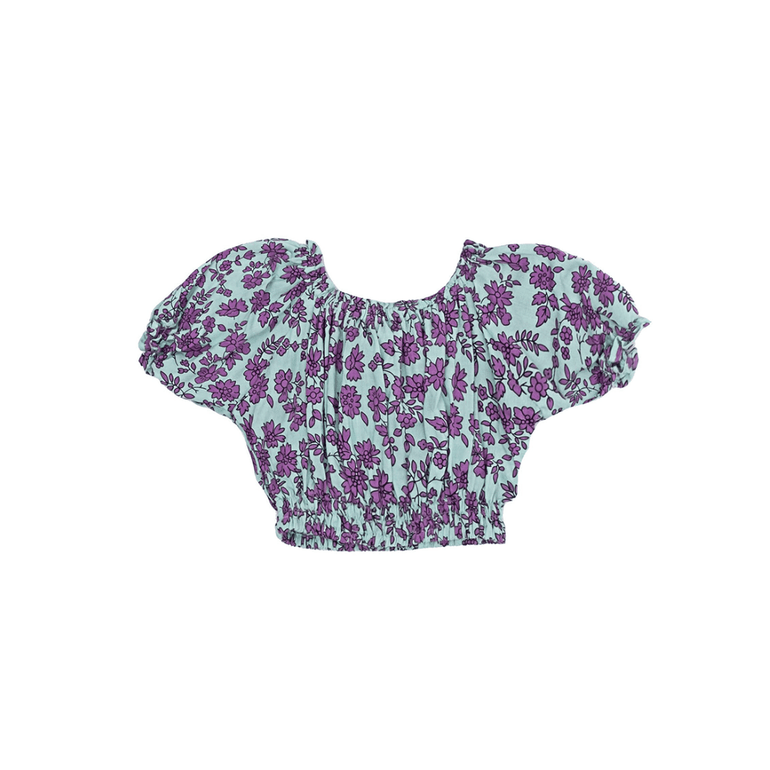 Lilou Top in Blue Fleur - Indigo Kids
