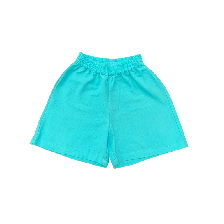 Louise Shorts in Aqua Linen - Indigo Kids
