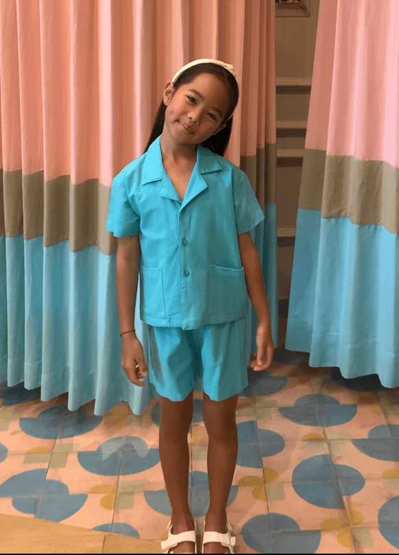 Louise Shorts in Aqua Linen - Indigo Kids