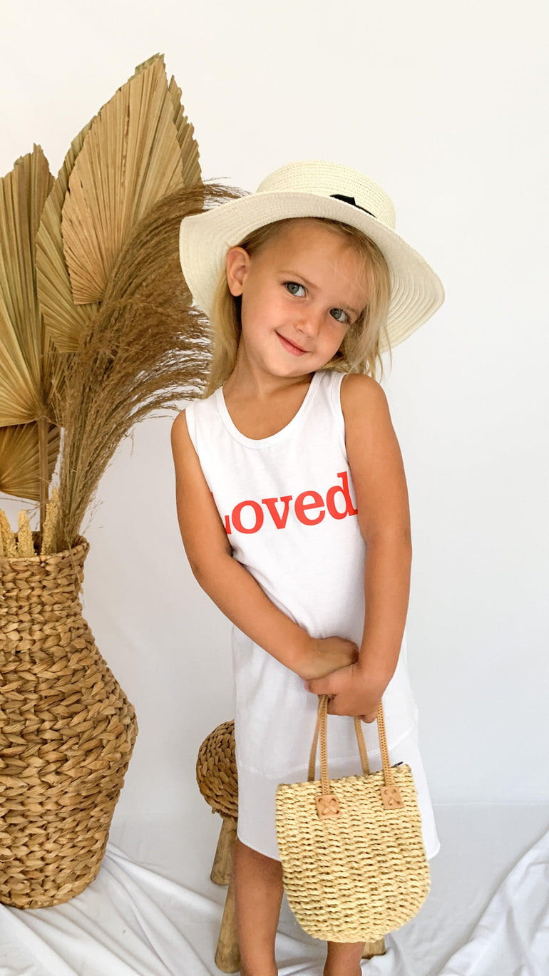 Loved Dress in White - Indigo Kids