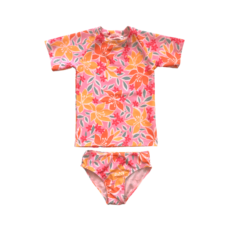 Malibu Rashie in Tropicana Floral - Indigo Kids