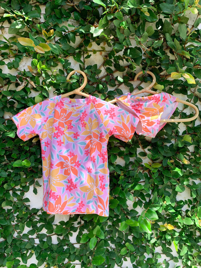 Malibu Rashie in Tropicana Floral - Indigo Kids