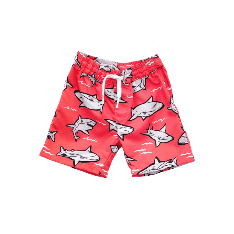 Raider Boardshorts in Red Shark - Indigo Kids
