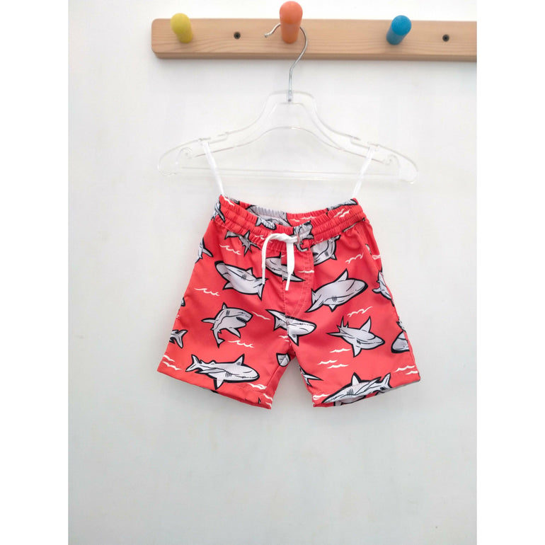 Raider Boardshorts in Red Shark - Indigo Kids