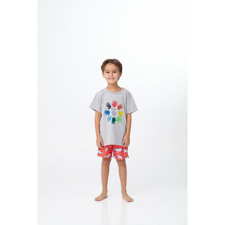 Raider Boardshorts in Red Shark - Indigo Kids