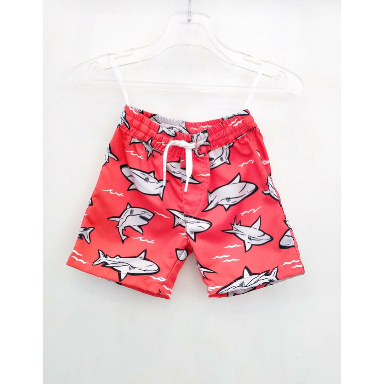 Raider Boardshorts in Red Shark - Indigo Kids