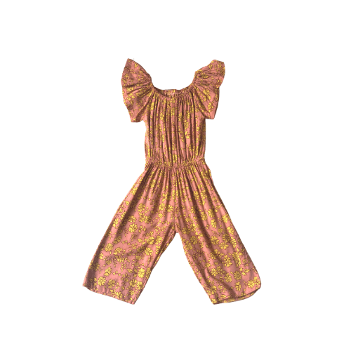 Romane Jumpsuits in Brown Fleur - Indigo Kids