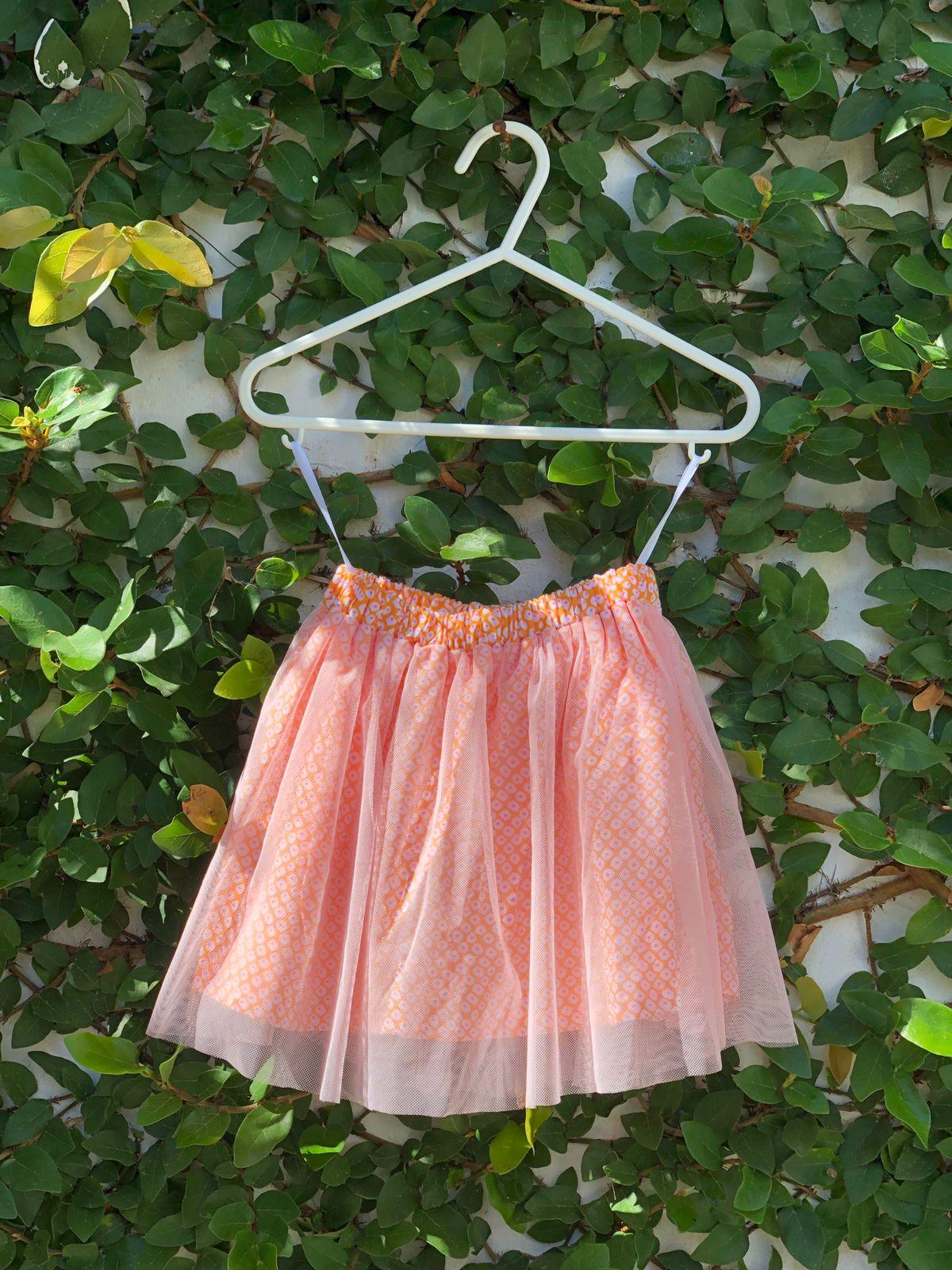 Rubina Skirt in Orange Net - Indigo Kids