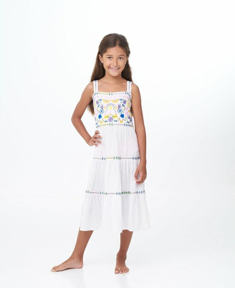 Savike Dress in White - Indigo Kids