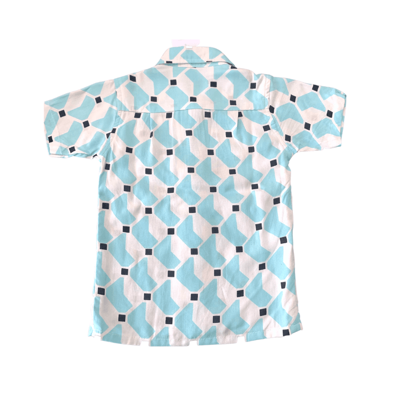 Shawn Shirt in Aqua Scoop - Indigo Kids