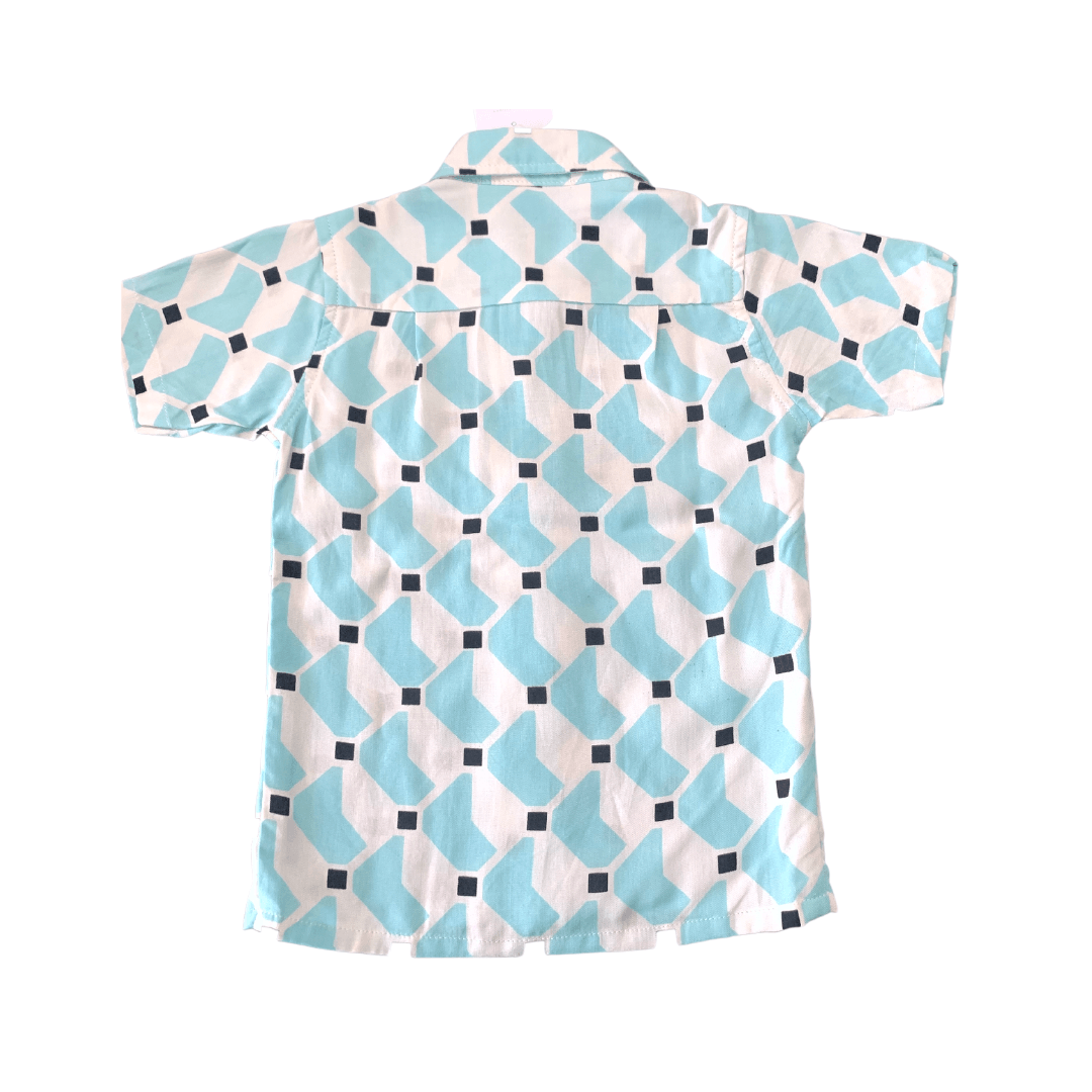 Shawn Shirt in Aqua Scoop - Indigo Kids