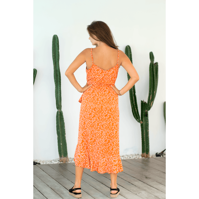 Sherilda Dress in Orange Cosmos - Indigo Kids