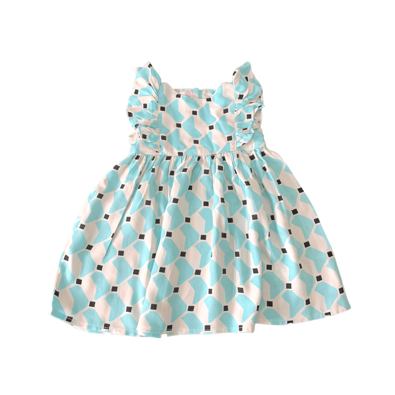 Sinara Dress in Aqua Scoop - Indigo Kids