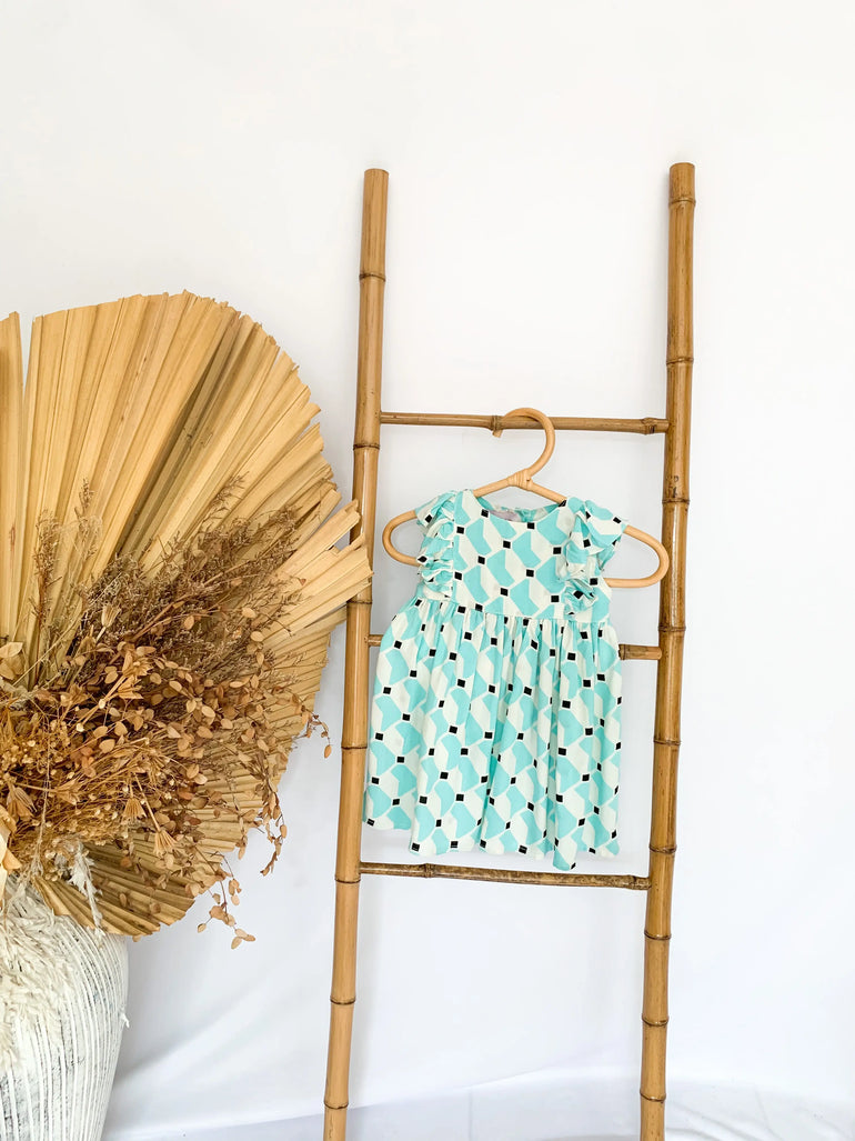 Sinara Dress in Aqua Scoop - Indigo Kids